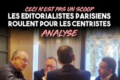 Dans un café parisien, deux journalistes célèbres, Thomas Legrand – qui travaille à Libération et France Inter – et Patrick Cohen – chroniqueur omniprésent que l