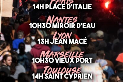 Les rendez-vous du 2 octobre pour le mouvement Bloquons tout