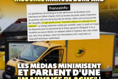 Une camionnette de La Poste, comme celle qui a explosé alors que Manuel Bompard était visé par une tentative d