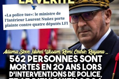 Le ministre Laurent Nunez de veut pas que ça se sache, mais la police tue.