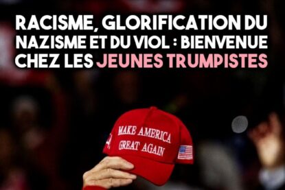Une casquette "Make America Great Again" est brandie lors d