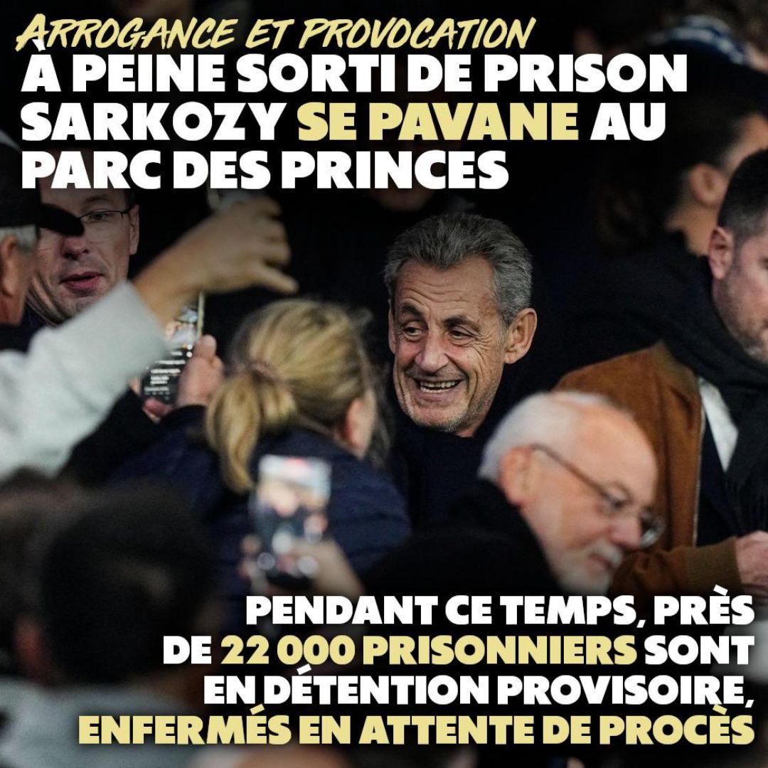 Nicolas Sarkozy prend un bain de foule au Parc des Princes alors qu