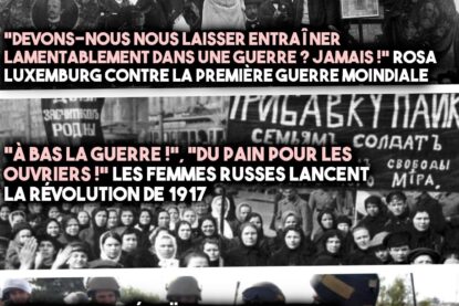 De Rosa Luxemburg à Ahed Tamimi, un siècle de femmes contre la guerre, une posture inspirante pour le 25 novembre prochain.