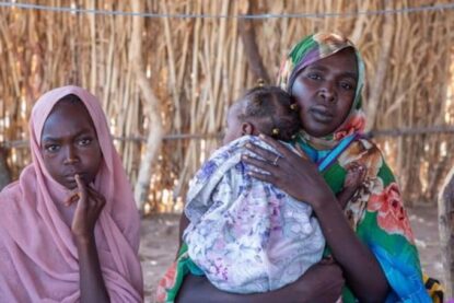 Femmes qui ont fui le conflit au Soudan