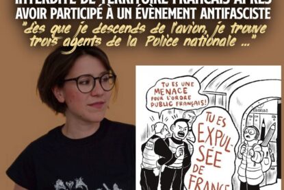 Elena Mistrello, dessinatrice chassée de France pour son engagement antifasciste.