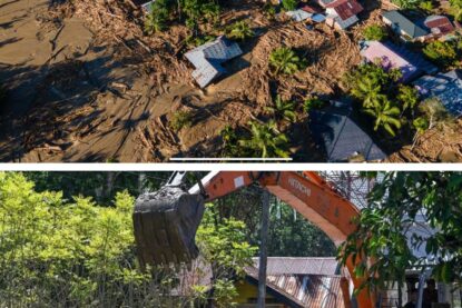 Les ravages des inondations en Asie du sud-est
