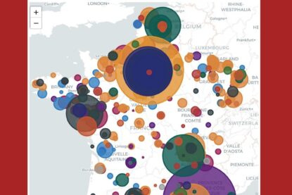 La carte de France des emplois détruits par les rats qui quittent le navire.