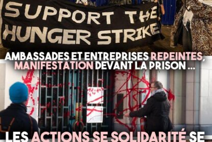 Des actions qui se multiplient en solidarité avec les grévistes de la faim de Palestine Action.