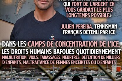 Julien Pereira, tennisman français qui a été détenu un mois par l