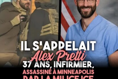 Alex Pretti, à gauche filmant les policier de l