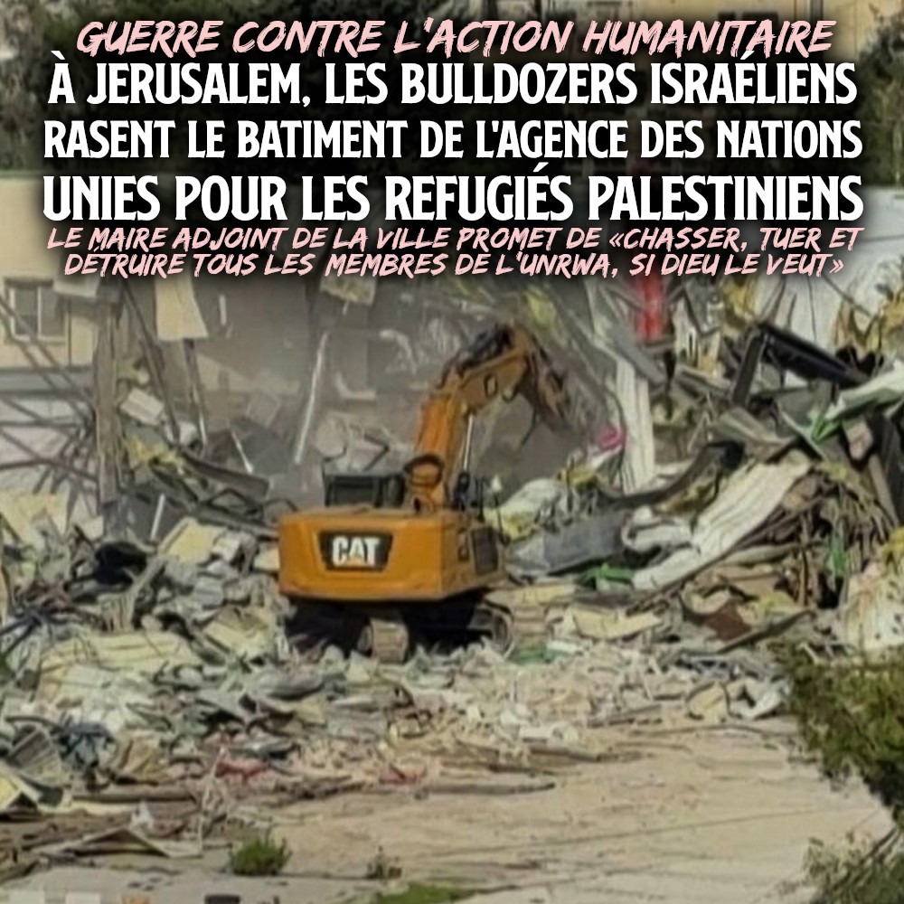 Ce 20 janvier les bulldozers sont venus détruire le siège de l