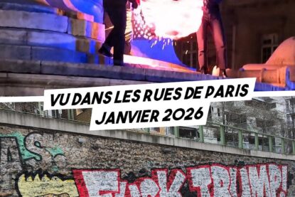 Dans les rues de Paris ces derniers jours, un drapeau des USA a été brûlé sous les acclamations Place de la République et des graffitis contre Trump fleurissent.