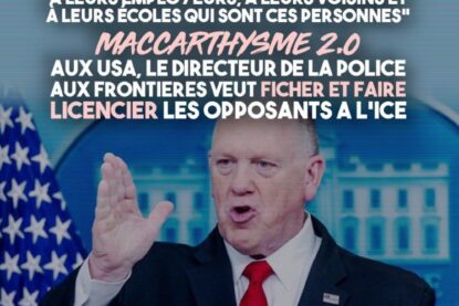 Tom Homan, le directeur de la police aux frontières qui veut ficher et licencier les opposant·es à l