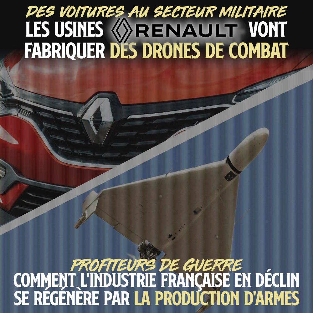 Une voiture Renault et un drone de combat : l