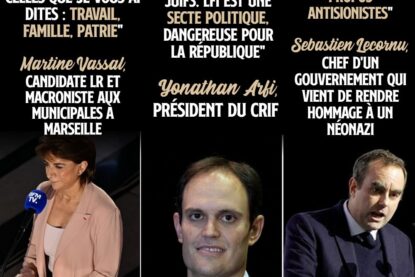 Martine Vassal, Yonathan Arfi et Sébastien Lecornu : trois visages qui précipitent la France dans l'idéologie néofasciste.