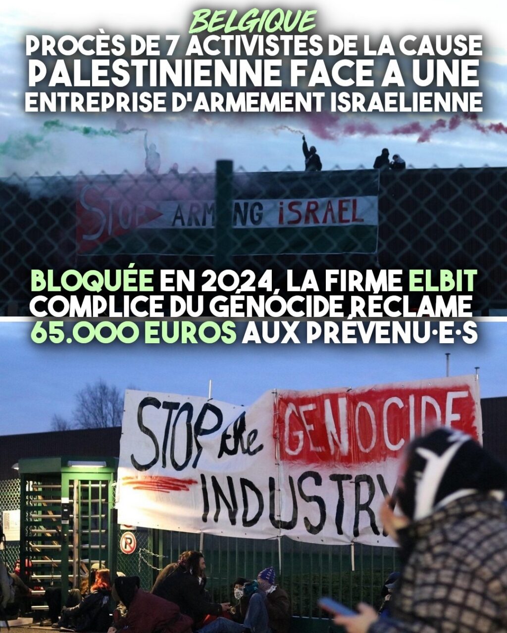 Des images du blocage de l