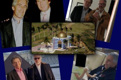 Des photos de Jeffrey Epstein en compagnie des puissants du monde ou un enfant sur les genoux.
