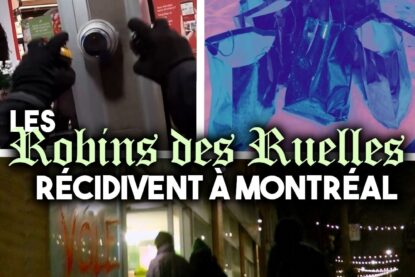 Un supermarché attaqué par les Robins des ruelles, qui distribuent ensuite de la bouffe gratuite dans les quartiers populaires de Montréal.