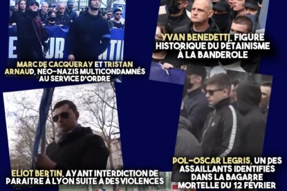 Quelques têtes des pires néo-nazis aperçus à la manifestation de Lyon en hommage à Quentin Deranque