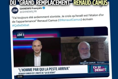 Renaud Camus invité sur I24 News, la chaîne qui voit de l