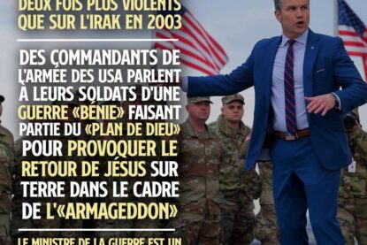 Pete Hegseth, un fanatique religieux qui se croit en croisade en Iran, est le ministre de la guerre de Donald Trump.