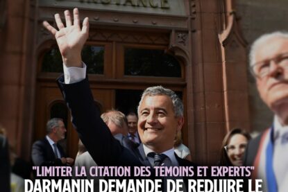 Gérald Darmanin tout content devant un tribunal d