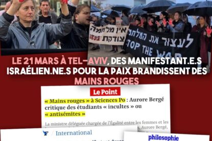 Le 21 mars, une manifestation voyant des dizaines de personnes brandir des mains rouges pour dénoncer les crimes de l
