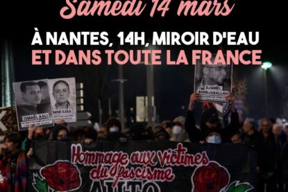 Une banderole nantaise contre le fascisme et pour l