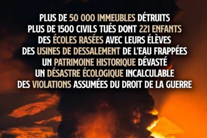 Désastre écologique, massacres de civils, frappes illégales, destruction de vestiges et d