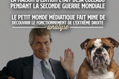 Vincent Bolloré pose à côté de Grasset, son affectueux toutou qui revient à la niche.