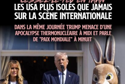 Donald Trump menaçant l