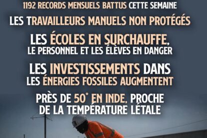 En pleine canicule, un ouvrier continue à travailler sous un soleil de plomb.