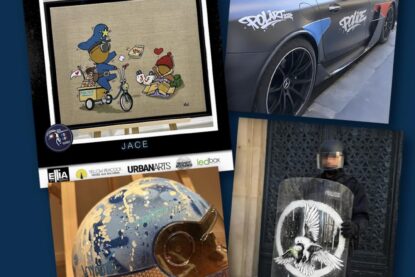 Des œuvres de "street art" pour soutenir la police.