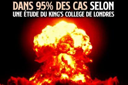 Un champignon atomique se crée après l