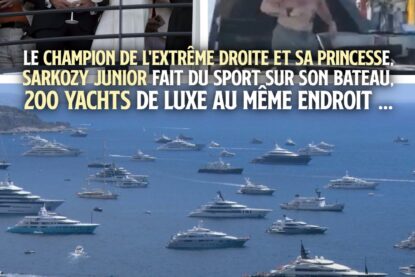 À Monaco, Bardella trinque avec sa compagne héritière de la maison Bourbon, le rejeton Sarkozy fait du sport sur un yacht, au milieu de tous les navires venus parader pour le Grand Prix.
