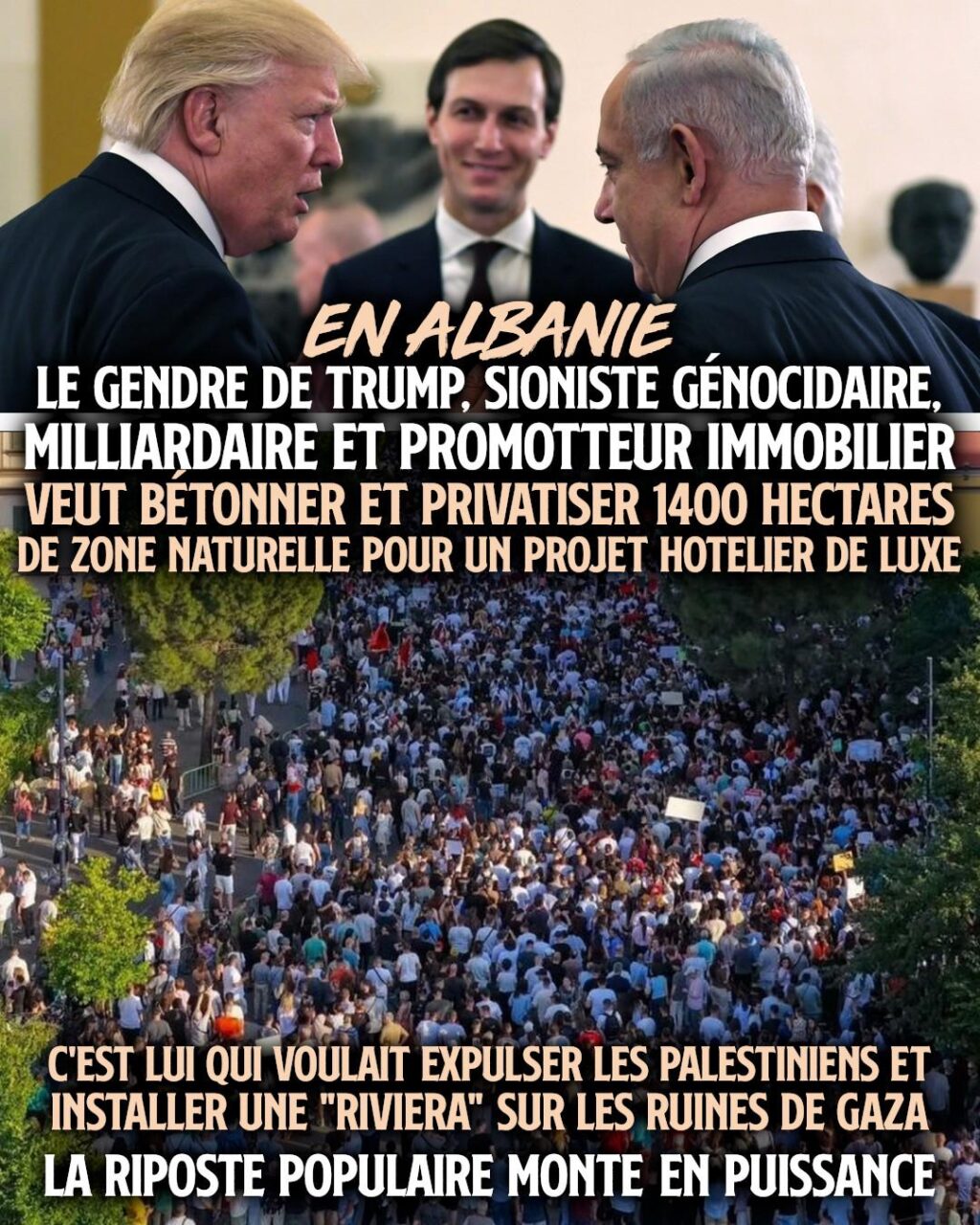 En Albanie, le clan Trump veut bétonner une zone naturelle pour le tourisme de luxe, la contestation monte en puissance.