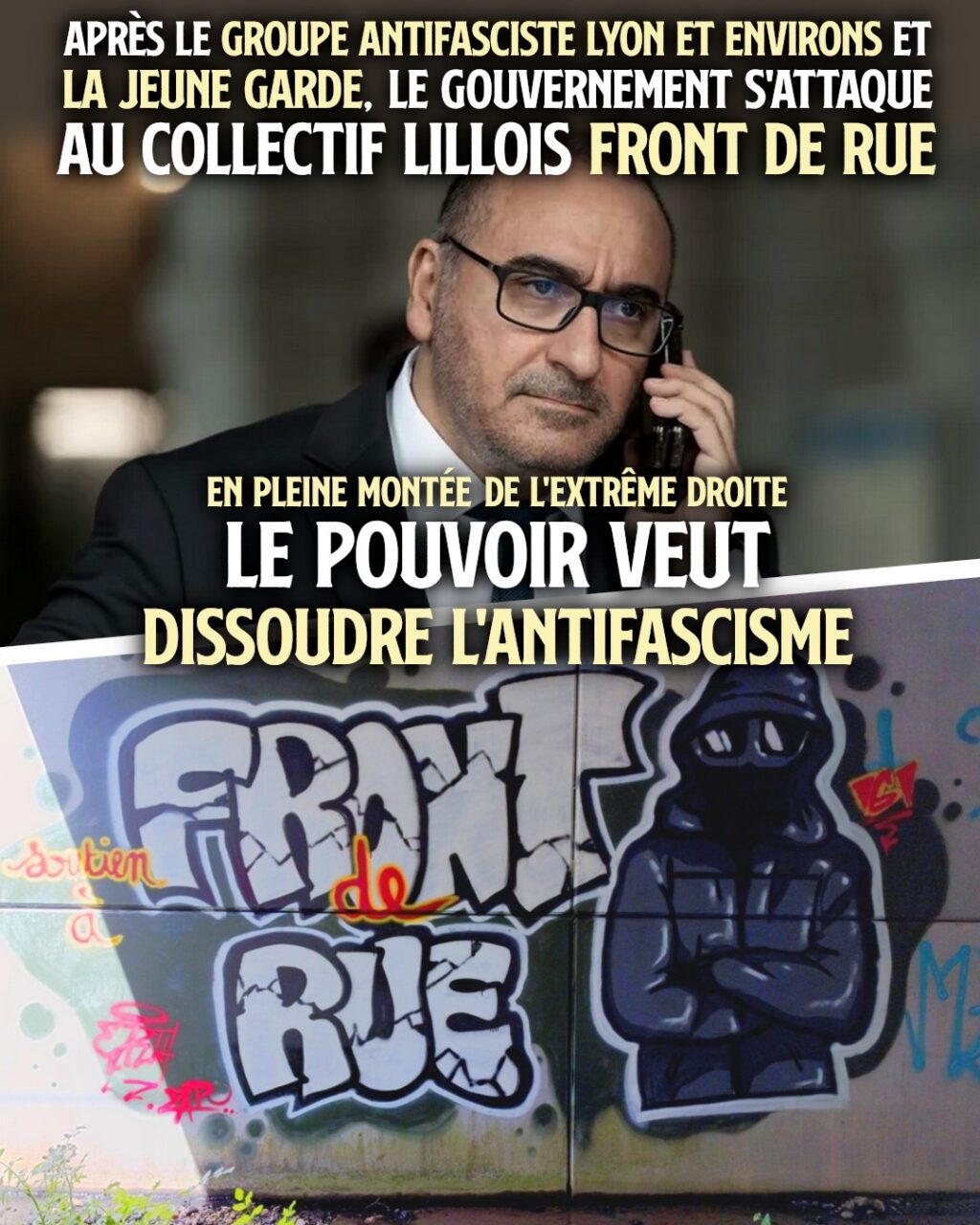 Laurent Nunez en haut, ministre de l