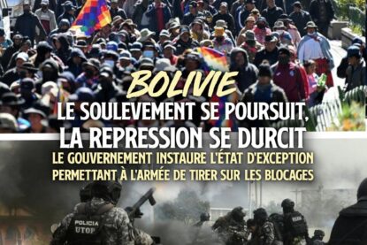 Quelques images du soulèvement en cours en Bolivie