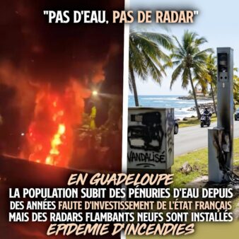 Des radars incendiés en Guadeloupe alors que l