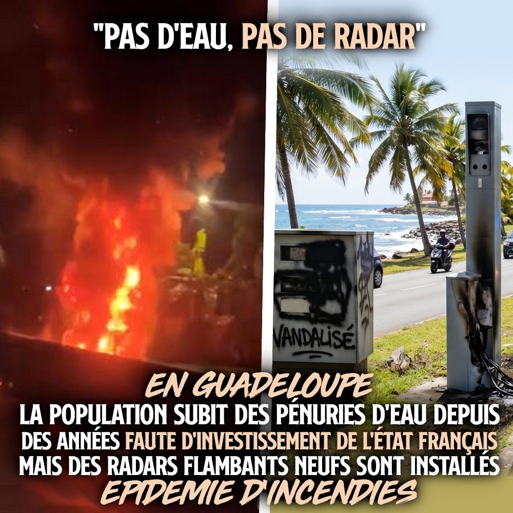 Des radars incendiés en Guadeloupe alors que l