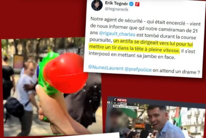 Les tweets de Jordan Florentin et Éric Tégner, du média Frontières, qui pètent complètement un plomb en criant à l