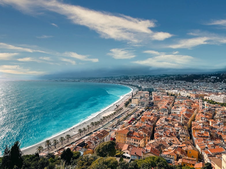 Ville de Nice, en France
