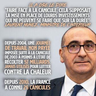 Laurent Nunez et ses propos : «Faire face à la canicule, cela suppose la mise en place de lourds investissements qui ne peuvent se faire que sur la durée».