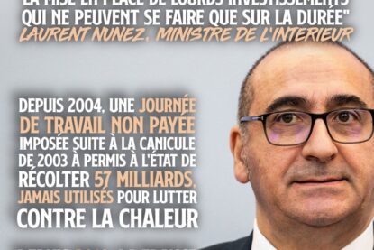 Laurent Nunez et ses propos : «Faire face à la canicule, cela suppose la mise en place de lourds investissements qui ne peuvent se faire que sur la durée».