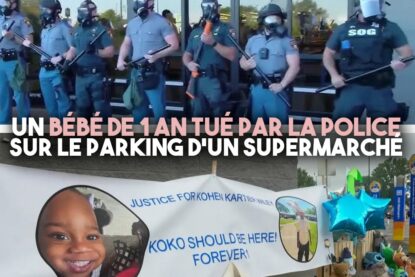 Des policiers blancs "protègent" l