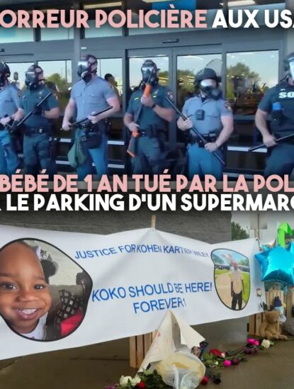 Des policiers blancs "protègent" l
