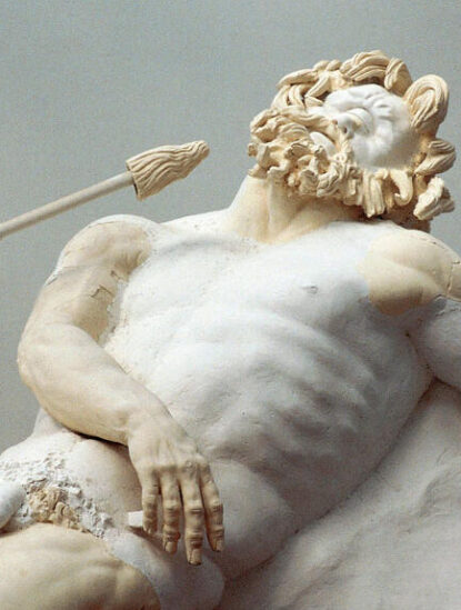 Ulysse aveuglant Polyphemus (détail, copie romaine d’une sculpture grecque, marbre, 1er siècle av. J.-C.). Museo Archeologico Nazionale, Sperlonga (Italie)