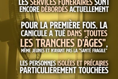 Pour la première fois, la chaleur a tué dans «toutes les tranches d