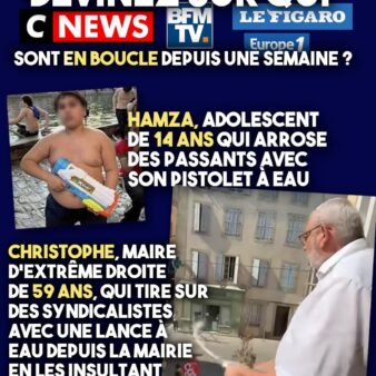Hamza jouant avec son pistolet à eau fait plus de bruit dans les médias qu