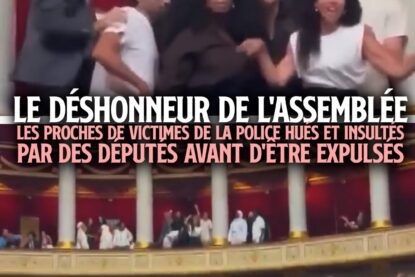 Des familles de victimes de la police en haut de l